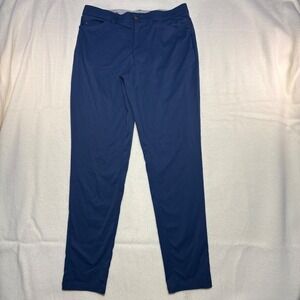 Adidas Mens Golf Pants Blue 32x32 Stretch Performance 5-Pocket Straight Leg